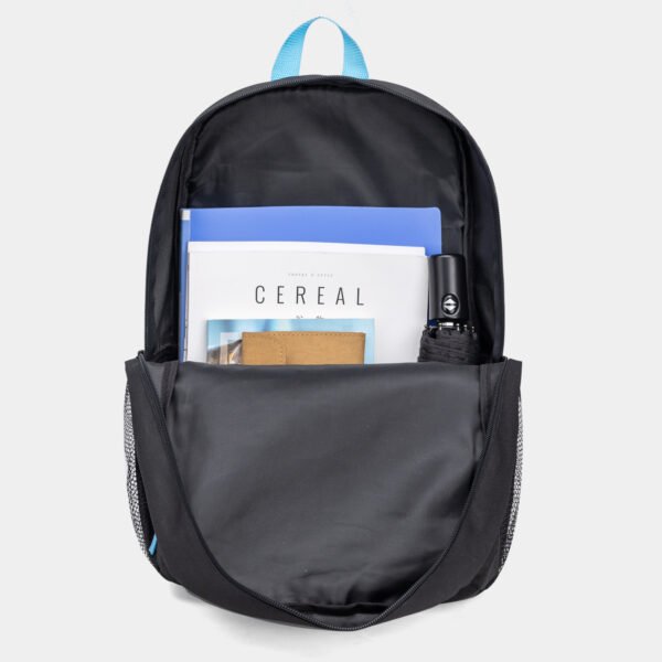 Fashion Backpack Black Blue Colour Block Travel Bag