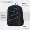 Fashion Backpack Black Blue Colour Block Travel Bag