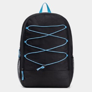 Fashion Backpack Black Blue Colour Block Travel Bag