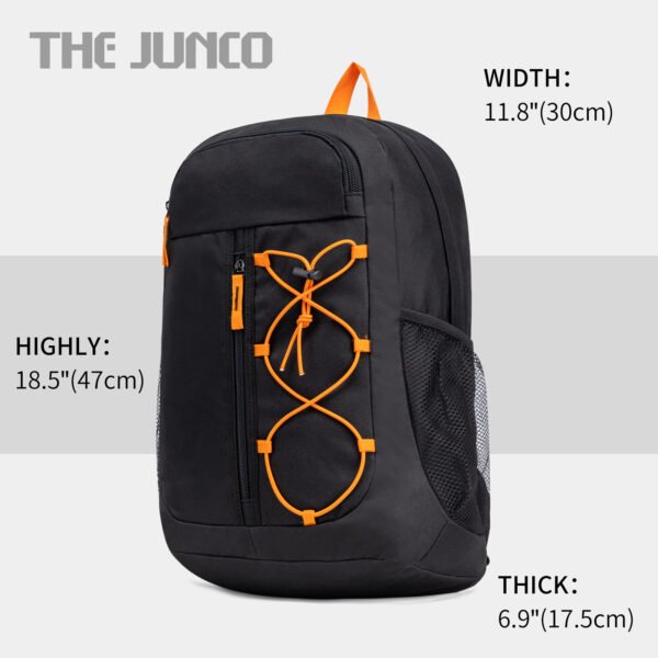 Fashion Backpack Black Orange Travel Bag