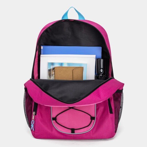 Fashion Backpack Pink Black Student Bag