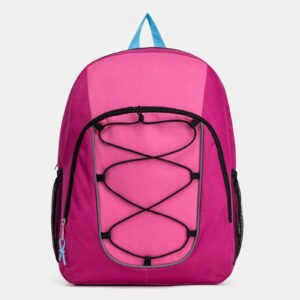 Fashion Backpack Pink Black Student Bag