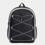 Fashion Backpack Black White Colour Block Travel Bag