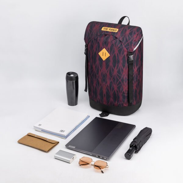Outdoor Backpack Red Patterned Hiking Mountain Backpack