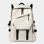 White Laptop Backpack Fashion Schoolbag