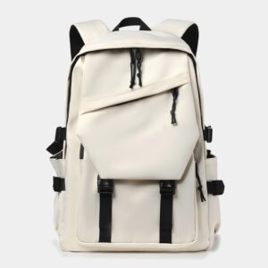 White Laptop Backpack Fashion Schoolbag
