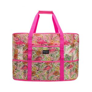 Flamingo Beach Tote Bag Large Mesh Pool Bag