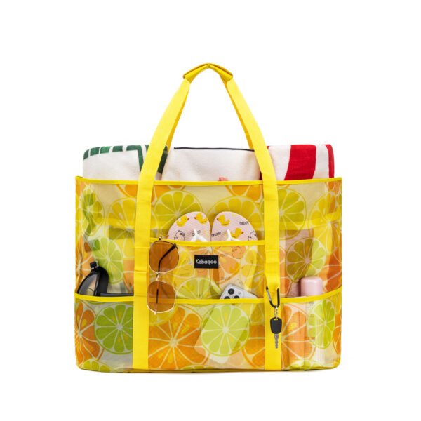 Large Mesh Beach Bag  Sandproof Quick Dry Tote