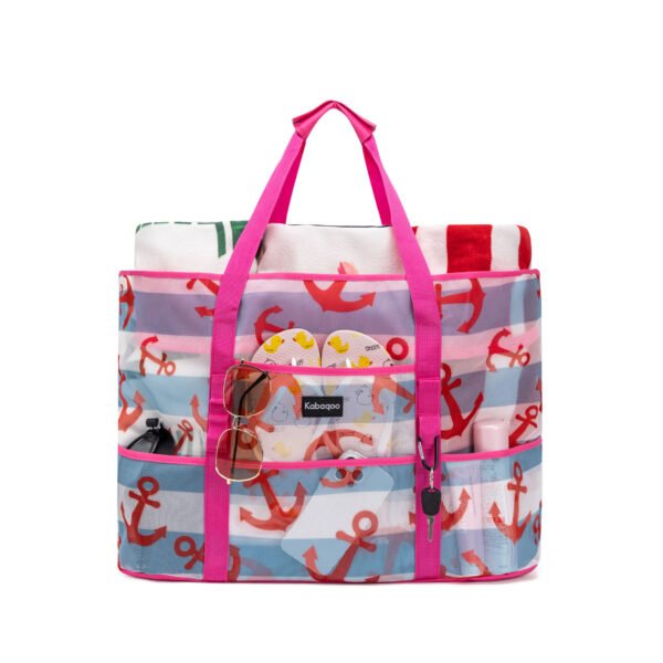 Large Mesh Beach Bag  Sandproof Quick Dry Tote