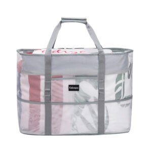 Solid Color Mesh Beach Bag Large Pool Tote