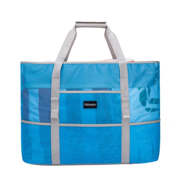 Solid Color Mesh Beach Bag Large Pool Tote