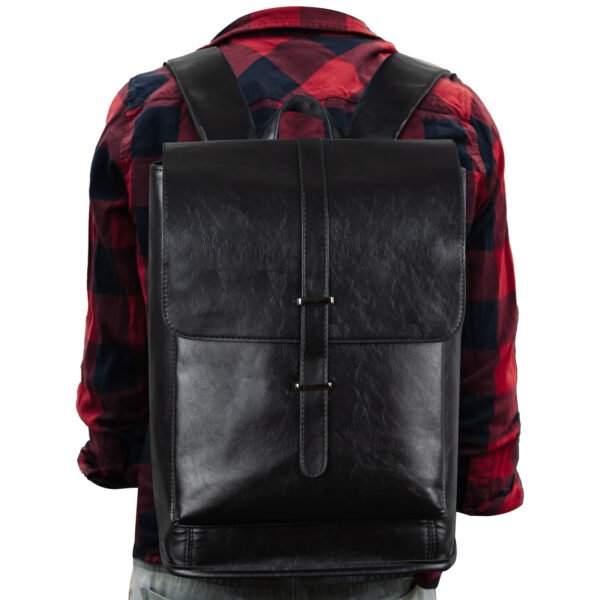 Simple Leather Backpack Travel Shoulder Bag