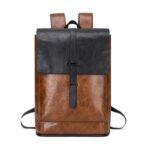 Simple Leather Backpack Travel Shoulder Bag