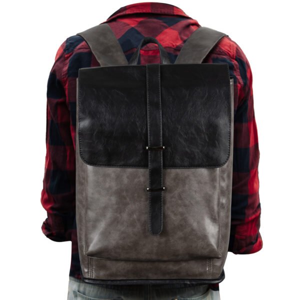 Simple Leather Backpack Travel Shoulder Bag