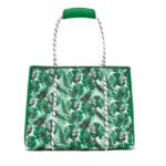 Tropical Leaf Print Beach Tote Bag Soft Handles Lightweight Stylish