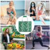 Tropical Leaf Print Beach Tote Bag Soft Handles Lightweight Stylish
