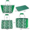 Tropical Leaf Print Beach Tote Bag Soft Handles Lightweight Stylish