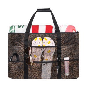 Breathable Mesh Beach Tote Multi Pocket Design