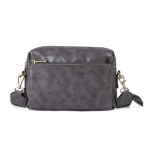 Vintage Faux Leather Crossbody Bag with Tassel Detail