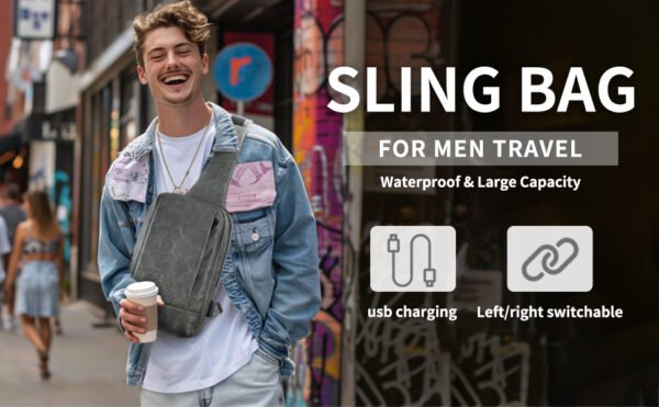 Fashion Leather Men's Chest Bag