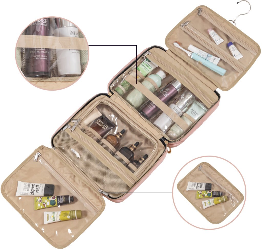 BP01334 Cosmetic Bag pink detail (5)