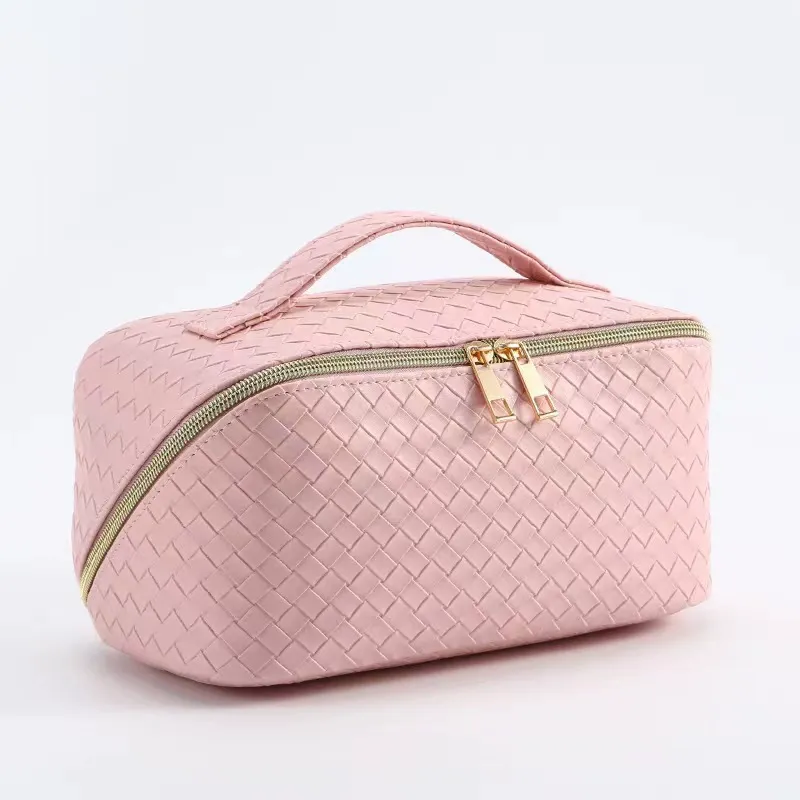 Custom-designed toiletry bag with multiple compartments